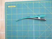 Load image into Gallery viewer, Japanese Kimono Long Alligator Clip, Ship from USA Turquoise Teal Blue