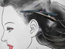 Load image into Gallery viewer, Blue Kimono Hair Clip, Minimalist Japanese Hair Claw Ship from USA