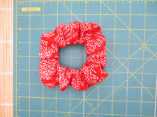 Load image into Gallery viewer, Red Shibori Vintage Kimono Scrunchies, Handmade Ship from USA