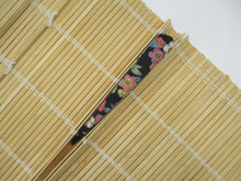 Load image into Gallery viewer, Floral Japanese Silk Kimono Fabric Covered Alligator Kimono Hair Clip Black

