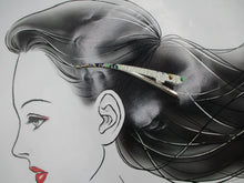 Load image into Gallery viewer, Big Hair Clip, Japanese Vintage Recycled Silk Kimono Hair Clip 130mm