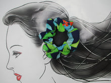 Load image into Gallery viewer, Vintage Silk Kimono Fabric Scrunchies, Japanese Hair Tie Statement
