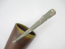 Load image into Gallery viewer, Light Gray Pink Floral Japanese Silk Kimono 130mm 5 1/8 inch Long Clip