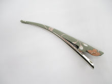 Load image into Gallery viewer, Light Gray Pink Floral Japanese Silk Kimono 130mm 5 1/8 inch Long Clip