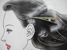 Load image into Gallery viewer, Light Gray Pink Floral Japanese Silk Kimono 130mm 5 1/8 inch Long Clip