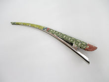 Load image into Gallery viewer, Wabi Sabi Colorful Kimono Hair Clip, 130mm Metal Hair Clip Green 130mm