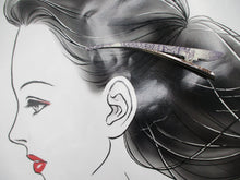 Load image into Gallery viewer, Upcycled Vintage Silk Kimono Big Hair Clip, Purple 5 1/8 inch