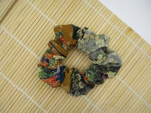 Load image into Gallery viewer, Eco Friendly Recycled Silk Kimono Scrunchies, Simple Kimono Hair Tie