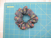 Load image into Gallery viewer, Floral Brown Handmade Silk Kimono Scrunchies, Ship from USA