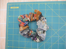 Load image into Gallery viewer, Eco Friendly Recycled Silk Kimono Scrunchies, Simple Kimono Hair Tie