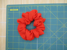 Load image into Gallery viewer, Silk Kimono Scrunchies, Japanese Fabric Hair Tie Red Orange
