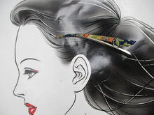 Load image into Gallery viewer, Floral Simple Minimalist Hair Kimono Clip 130mm Long