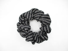 Load image into Gallery viewer, Black Shibori Kimono Silk Fabric Scrunchies Shipf from USA