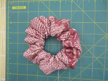 Load image into Gallery viewer, Light Purple Shibori Silk Scrunchie Japanese Vintage Fabric Hair Tie