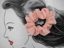 Load image into Gallery viewer, Light Pink Hakkake Kimono Scrunchies, Floral Statement Japanese Fabric