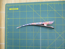 Load image into Gallery viewer, Japanese Silk Kimono Big Hair Clip, Long Fabric Covered Kimono Clip