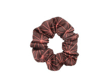 Load image into Gallery viewer, Asanoha Silk Vintage Japanese Fabric Scrunchies, Brown Kimono