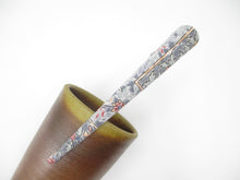 Load image into Gallery viewer, Floral Elegant Japanese Kimono Fabric Alligator Hair Clip Gray Ship from USA