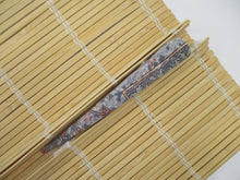 Load image into Gallery viewer, Floral Elegant Japanese Kimono Fabric Alligator Hair Clip Gray Ship from USA