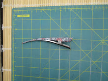 Load image into Gallery viewer, Floral Elegant Japanese Kimono Fabric Alligator Hair Clip Gray Ship from USA