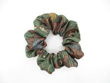 Load image into Gallery viewer, Silk Scrunchy, Simple Kimono Hair Tie Ship from USA Elegant Floral Gray