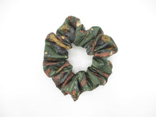Load image into Gallery viewer, Silk Scrunchy, Simple Kimono Hair Tie Ship from USA Elegant Floral Gray