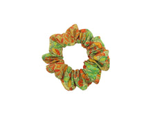 Load image into Gallery viewer, Orange Silk Kimono Scrunchies, Ship from USA Japanese Gift Idea