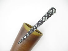 Load image into Gallery viewer, Kimono Hair Clip, Ship from USA Simple Minimalist Long Grayish Blue Clip 5 1/8 inches