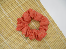 Load image into Gallery viewer, Pink Edo Komon Vintage Silk Kimono Scrunchies, Upcycled Ship from USA
