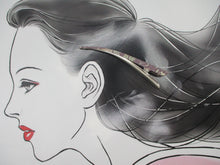 Load image into Gallery viewer, Kimono Hair Sticks, Long Alligator Clip, Light Purple