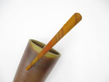 Load image into Gallery viewer, Recycled Kimono Simple Hair Clip, Silk Kimono Upcycled 5 1/8 inches Brown