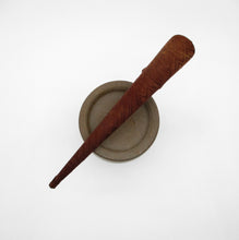 Load image into Gallery viewer, Statement Kimono Clip, Remake Kimono Long Metal Hair Clip Brown Rinzu