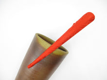 Load image into Gallery viewer, Orange Minimalist Hair Clip, Upcycled Kimono Fabric Hair Accessory