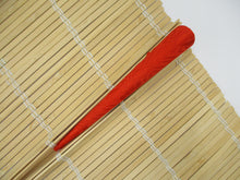 Load image into Gallery viewer, Orange Minimalist Hair Clip, Upcycled Kimono Fabric Hair Accessory