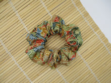 Load image into Gallery viewer, Upcycled Vintage Silk Kimono Scrunchies Ship from USA Wawbi Sabi Hair Tie