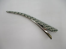 Load image into Gallery viewer, Light Blue Kimono Clip, Japanese Silk Fabric Metal Hair Accessory