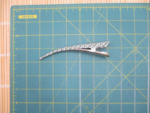 Load image into Gallery viewer, Light Blue Kimono Clip, Japanese Silk Fabric Metal Hair Accessory