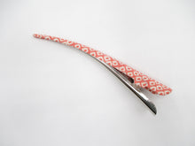 Load image into Gallery viewer, Pink Shibori Kimono Flower Hair Clip Ship from USA 130mm