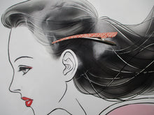 Load image into Gallery viewer, Pink Shibori Kimono Flower Hair Clip Ship from USA 130mm