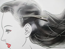 Load image into Gallery viewer, Kimono Fabric Hair Slide, Minimalist Alligator Clip 130mm 5 1/8 inches