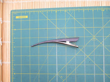 Load image into Gallery viewer, Simple Light Purple Upcycled Silk Kimono Hair Clip, Ship from USA 5 1/8 inches