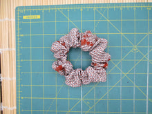 Load image into Gallery viewer, Silk Scrunchies, Brown Shibori Scrunchies, Ship from USA