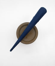 Load image into Gallery viewer, Blue Rinzu Kimono Vintage Silk Fabric Hair Clip, 130mm 5 1/8 inch