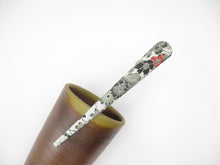 Load image into Gallery viewer, Gray Red Flower Minimalist Kimono Clip, 130mm 5 1/8 inch