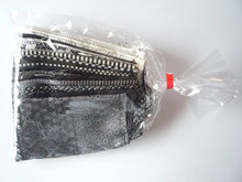 Load image into Gallery viewer, Black Japanese Silk Kimono Fabric Remnants Set 23 pieces