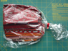 Load image into Gallery viewer, Dark Red Brown Silk Kimono Remnants Set of 23 Pieces