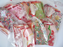 Load image into Gallery viewer, Red Silk Japanese fabric Set