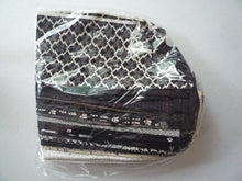 Load image into Gallery viewer, Black Japanese Silk Kimono Fabric Remnants Set 23 pieces