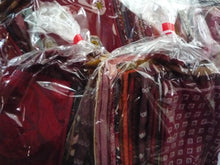 Load image into Gallery viewer, Dark Red Brown Silk Kimono Remnants Set of 23 Pieces