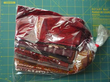 Load image into Gallery viewer, Dark Red Brown Silk Kimono Remnants Set of 23 Pieces